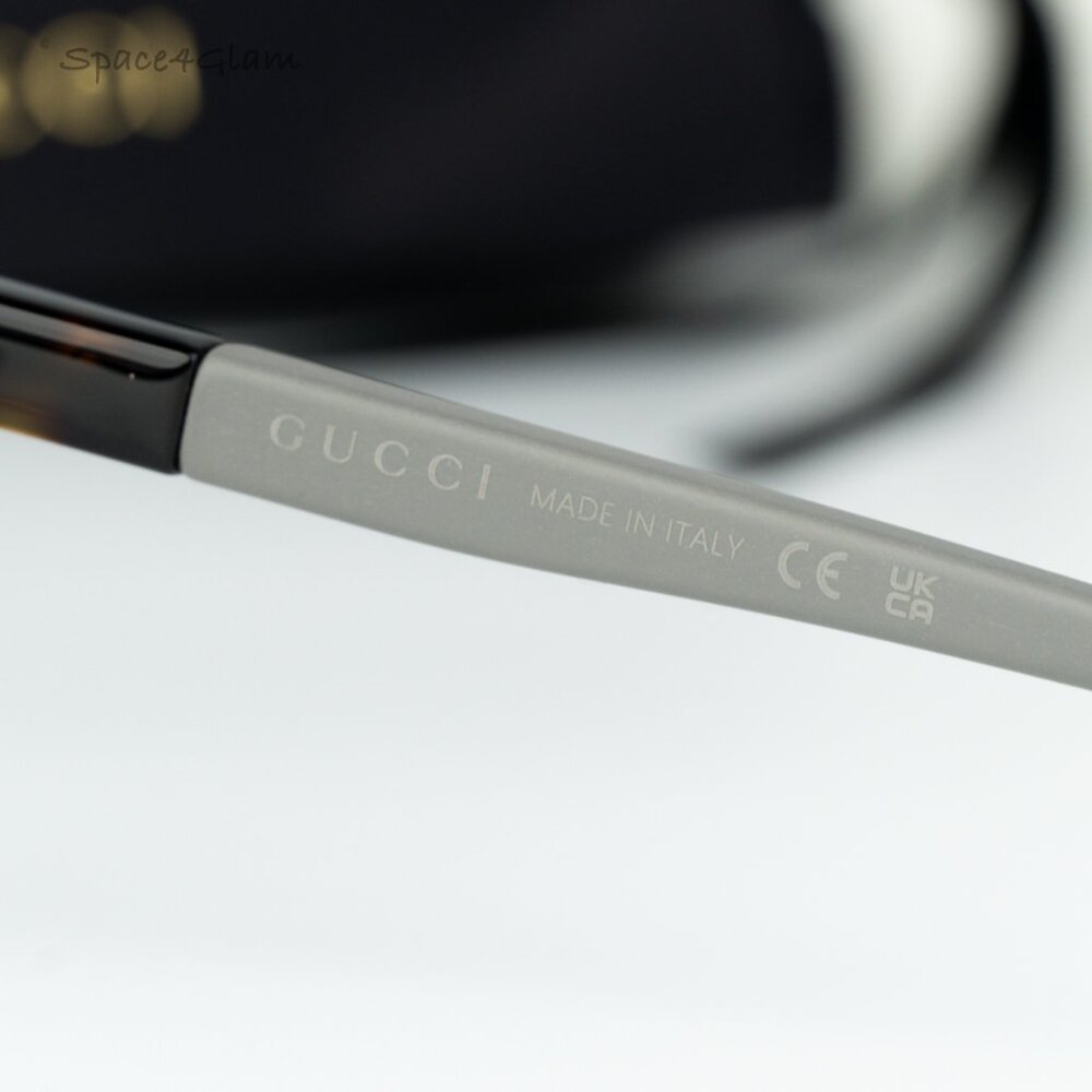 BRAND NEW Gucci GG1738O 002 Havana Grey Demo Unisex Square Eyeglasses GG 1738O - Picture 6 of 7